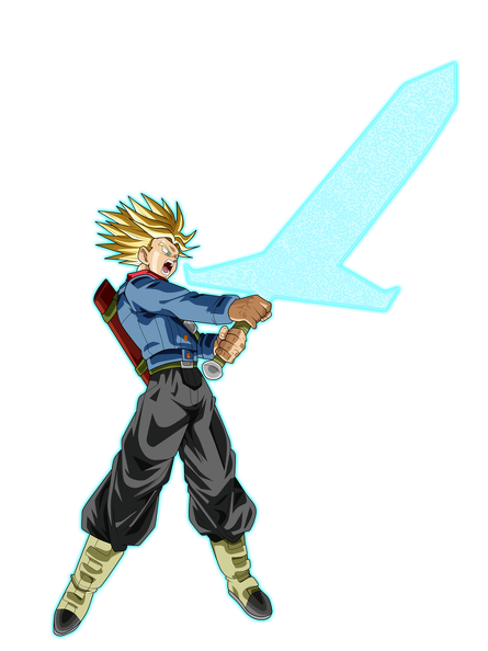 mirai trunks super saiyan rage  sword of hope  by frost z-datcewn