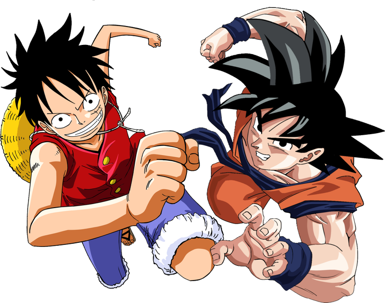 787407Goku Luffy by Jzk