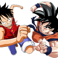 787407Goku Luffy by Jzk