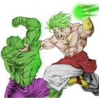 broly vs  hulk colored by scarjay-d3cerzf