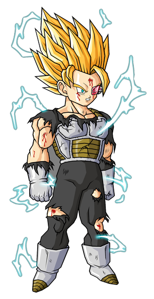 goten ssj2  in saiyan armor by hsvhrt