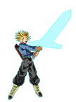 mirai trunks super saiyan rage  sword of hope  by frost z-datcewn